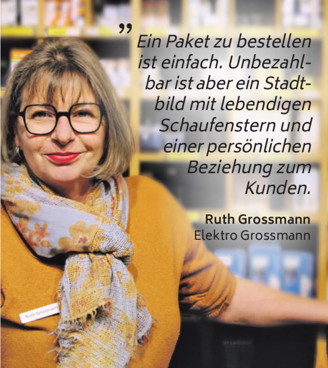 Ein Paket zu bestellen ist einfach. Unbezahlbar ist aber ein Stadtbild mit lebendigen Schaufenstern und einer persönlichen Beziehung zum Kunden. Ein Paket zu bestellen ist einfach. Unbezahlbar ist aber ein Stadtbild mit lebendigen Schaufenstern und einer persönlichen Beziehung zum Kunden.