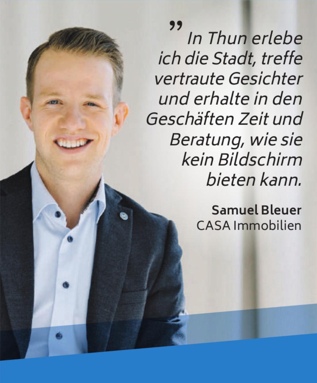 In Thun erlebe ich die Stadt, treffe vertraute Gesichter und erhalte in den Geschäften Zeit und Beratung, wie sie kein Bildschirm bieten kann. In Thun erlebe ich die Stadt, treffe vertraute Gesichter und erhalte in den Geschäften Zeit und Beratung, wie sie kein Bildschirm bieten kann.
