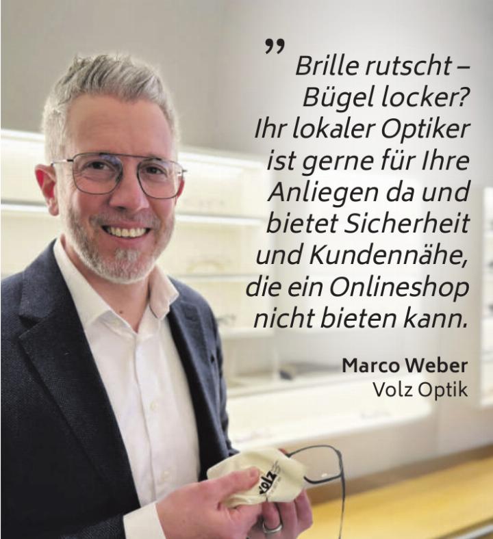 Brille rutscht – Bügel locker? Ihr lokaler Optiker ist gerne für Ihre Anliegen da und bietet Sicherheit und Kundennähe, die ein Onlineshop nicht bieten kann. Brille rutscht – Bügel locker? Ihr lokaler Optiker ist gerne für Ihre Anliegen da und bietet Sicherheit und Kundennähe, die ein Onlineshop nicht bieten kann.