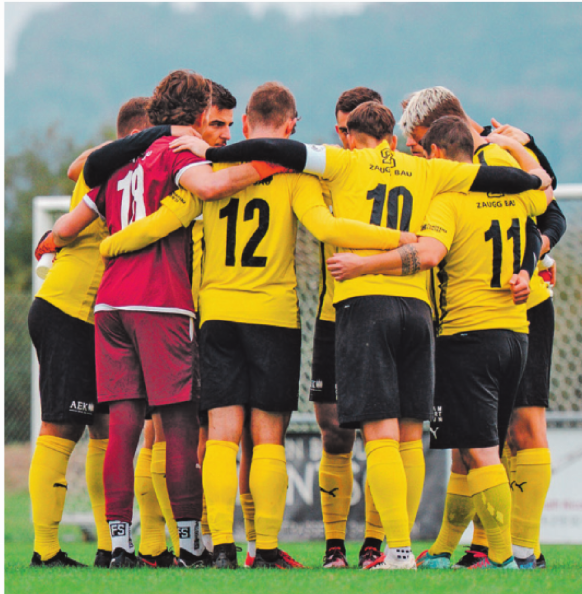 Das Team des FC Allmendingen vor Spielbeginn. Bilder: zvg - Das Bild wird blockiert. – Möglicherweise durch einen aktiven Adblocker.