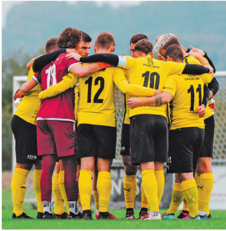 Das Team des FC Allmendingen vor Spielbeginn. Bilder: zvg Das Team des FC Allmendingen vor Spielbeginn. Bilder: zvg