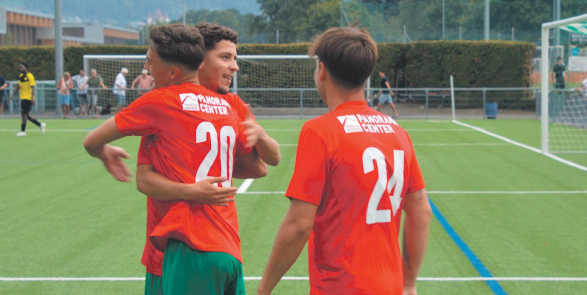 Ein Bild, das man gerne sieht: Torjubel beim FC Lerchenfeld. Bild: zvg - Das Bild wird blockiert. – Möglicherweise durch einen aktiven Adblocker.